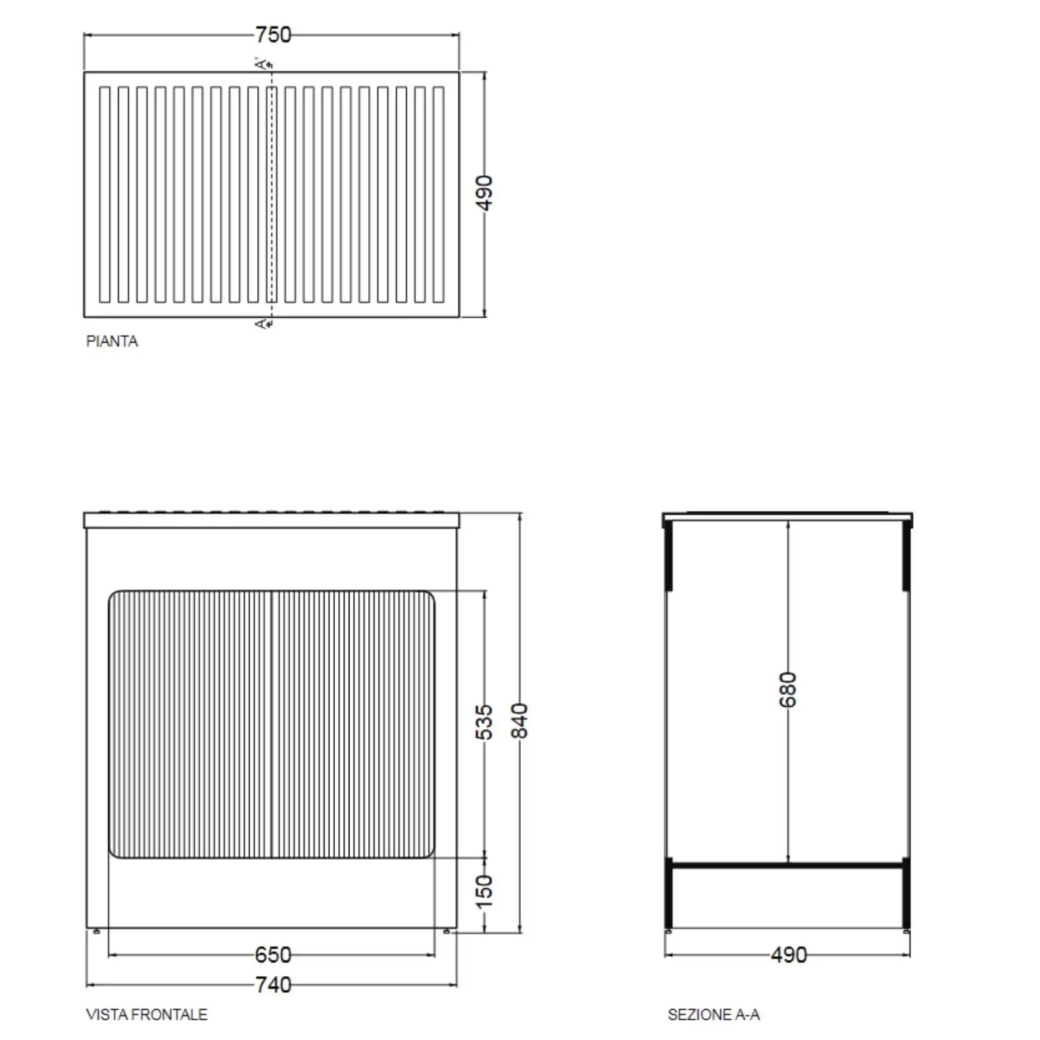 Mobile Contenitore 75x50x84h Cm Con Serranda Avorio Lavacril Box Colavene 2 Mobile Contenitore 75x50x84h Cm Con Serranda Avorio Lavacril Box Colavene - immagine 2