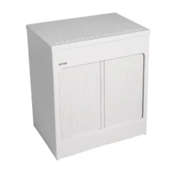 Mobile Contenitore 75x50x84h Cm Con Serranda Bianco Lavacril Box Colavene