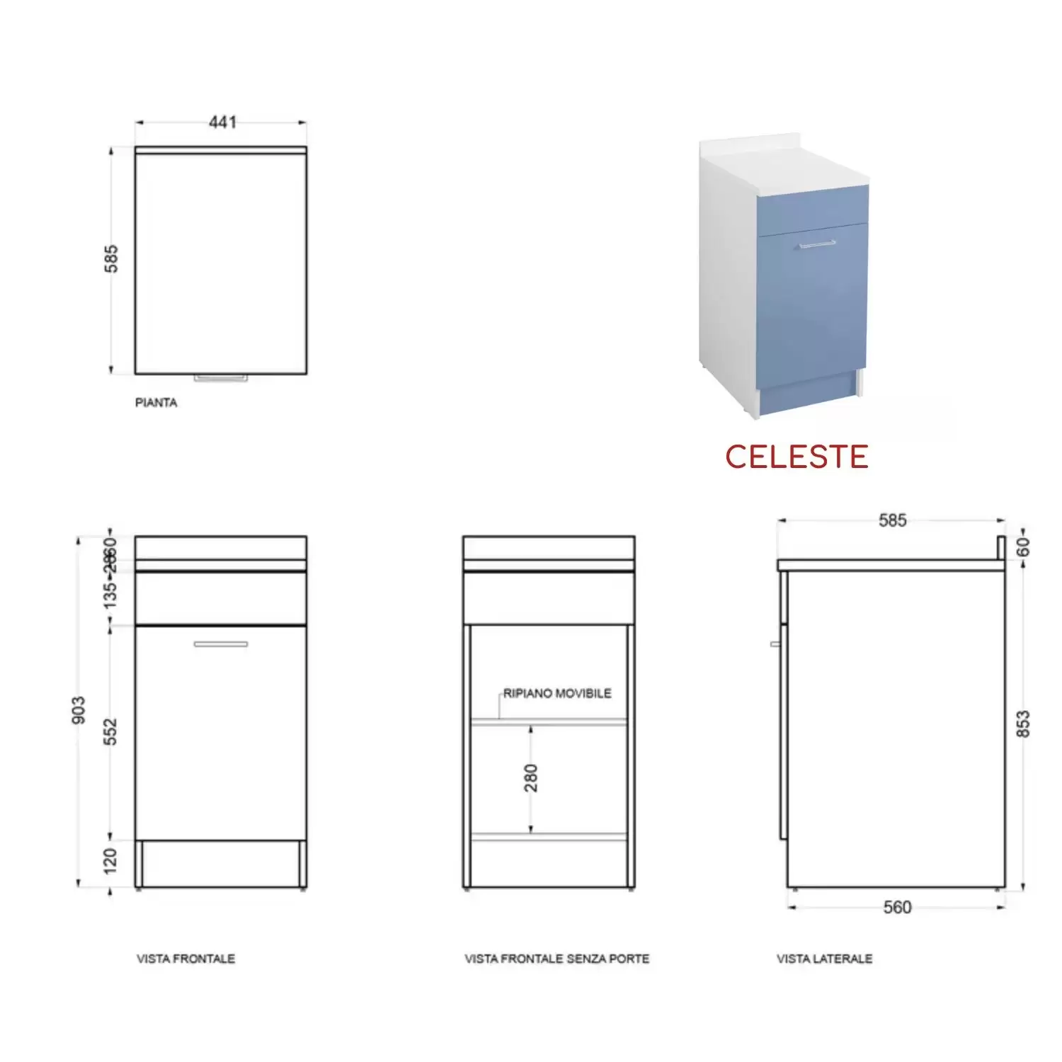 Mobile Lavanderia 45x60X86h Lucido Celeste Apertura SX E Ripiano Interno Colavene 1 Mobile Lavanderia 45x60X86h Lucido Celeste Apertura SX E Ripiano Interno Colavene