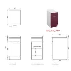 Mobile Lavanderia 45x60X86h Lucido Melanzana Apertura DX E Ripiano Interno Colavene -Vendite Ediliamo mobile lavanderia 45x60x86h lucido melanzana apertura dx e ripiano interno colavene 1