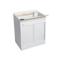 Mobile Lavatoio 75x50x87h Cm Con Vasca Lavacril Colavene Bianco
