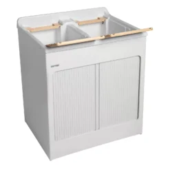 Mobile Lavatoio 80x60x84h Cm Con Vasca Lavacril Colavene Bianco