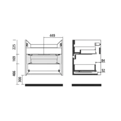 Mobile Sospeso Bagno Bianco 91x56cm Noja 900 Salgar | Competo -Vendite Ediliamo mobile sospeso bagno bianco 91x56cm noja 900 salgar competo 3