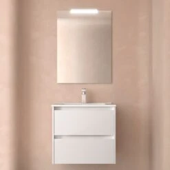 Mobile Sospeso Bagno Bianco Lucido 60x46cm Noja 600 Salgar | Competo