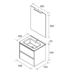 Mobile Sospeso Bagno Bianco Lucido 60x46cm Noja 600 Salgar | Competo 10 Mobile Sospeso Bagno Bianco Lucido 60x46cm Noja 600 Salgar | Competo -Vendite Ediliamo mobile sospeso bagno bianco lucido 60x54cm noja 600 salgar competo 3