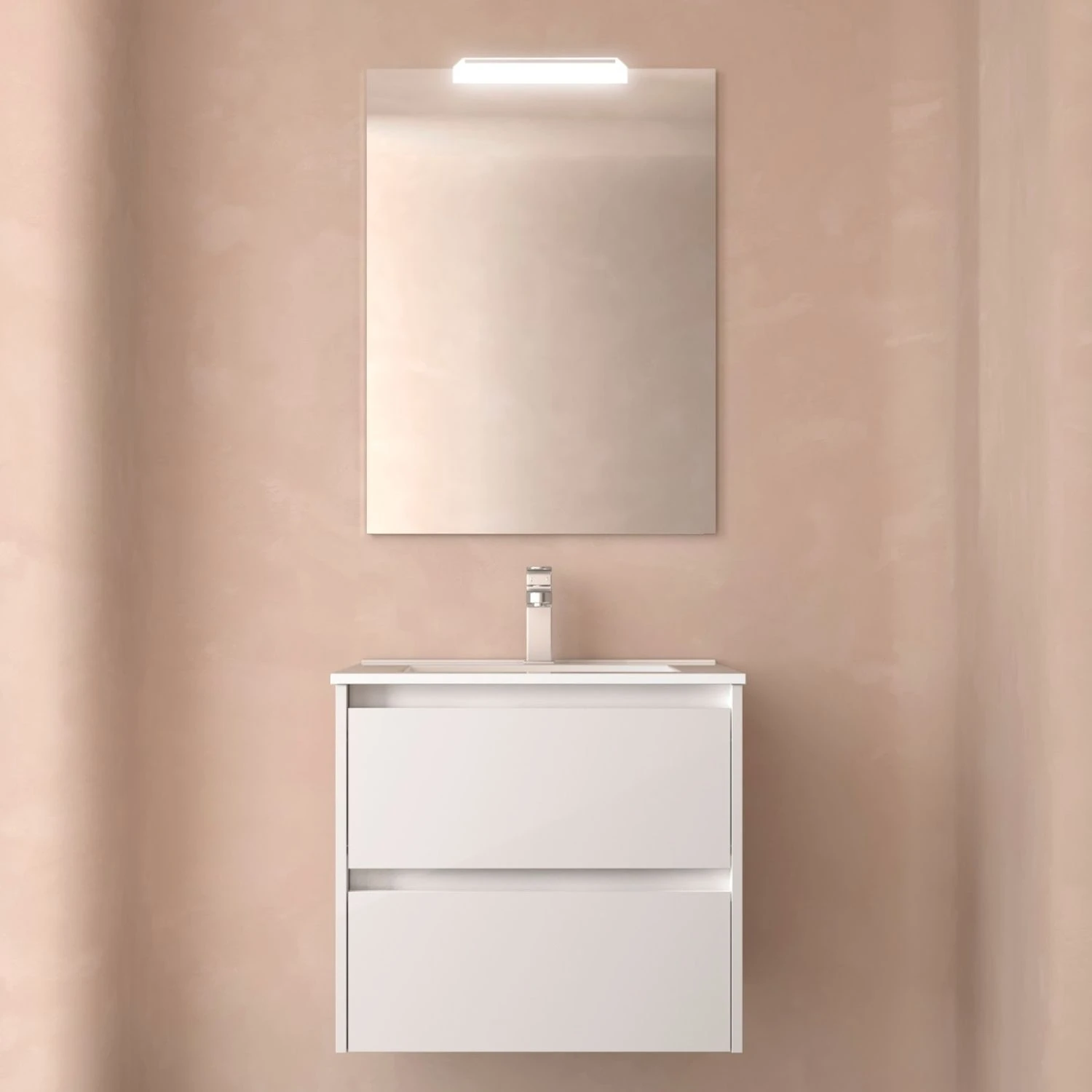 Mobile Sospeso Bagno Bianco Lucido 60x46cm Noja 600 Salgar | Competo 1 Mobile Sospeso Bagno Bianco Lucido 60x46cm Noja 600 Salgar | Competo
