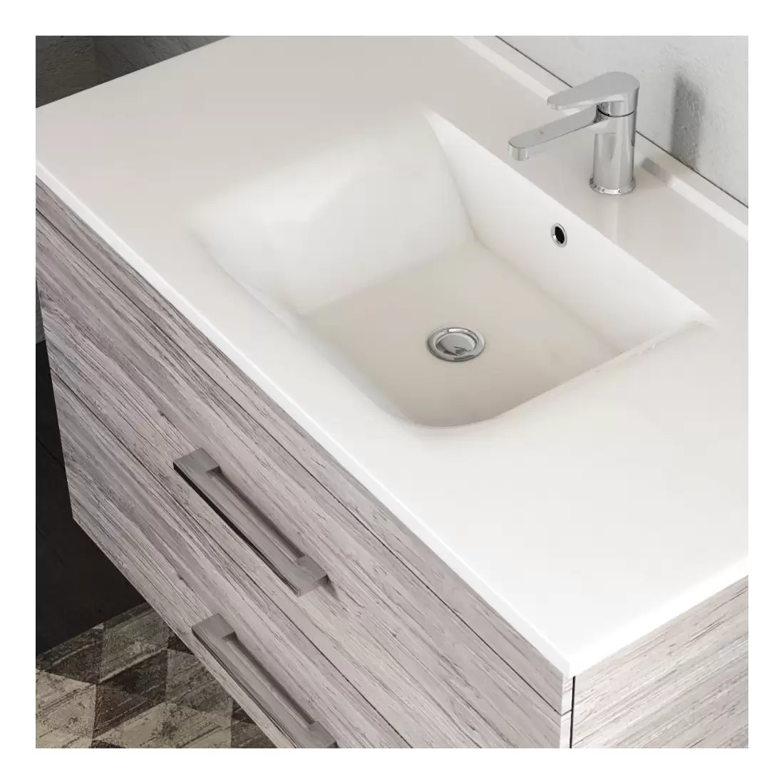 Mobile Sospeso Per Bagno 85x47 Cm Levi Mobili | Completo 2 Mobile Sospeso Per Bagno 85x47 Cm Levi Mobili | Completo - immagine 2