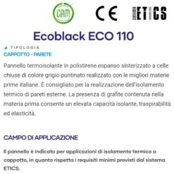 Pannello Termoisolante Ecoblack ECO 110 Polimediterranea 100x50x2sp 6 Pannello Termoisolante Ecoblack ECO 110 Polimediterranea 100x50x2sp -Vendite Ediliamo pannello termoisolante ecoblack eco 110 polimediterranea 100x50x2sp 2
