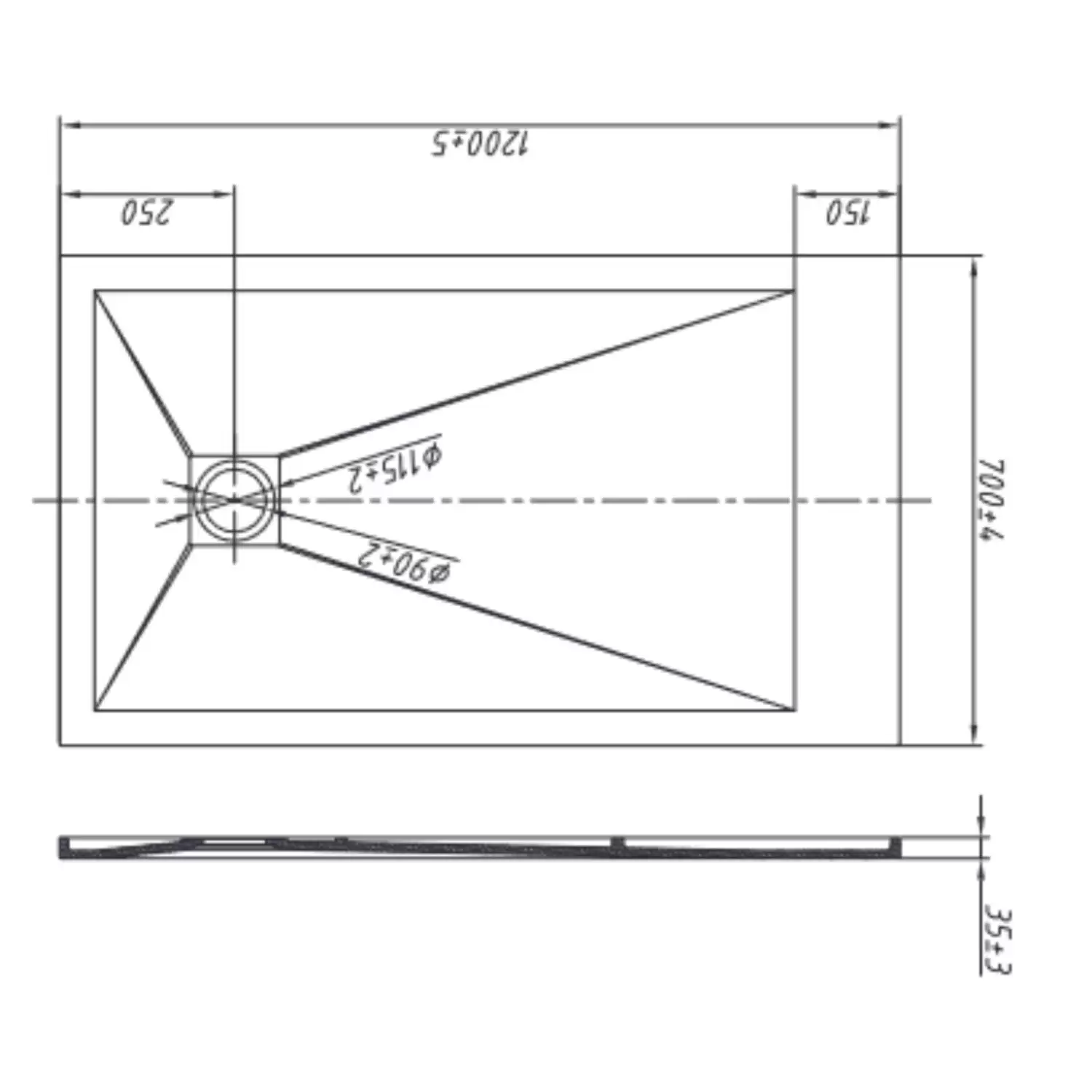 Piatto Doccia 120x70 Cm Bianco Como 3 Piatto Doccia 120x70 Cm Bianco Como - immagine 3