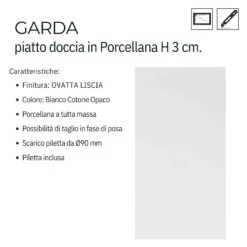 Piatto Doccia 120x70 Cm Bianco Opaco Porcellana Garda -Vendite Ediliamo piatto doccia 120x70 cm bianco opaco porcellana garda aquana 1