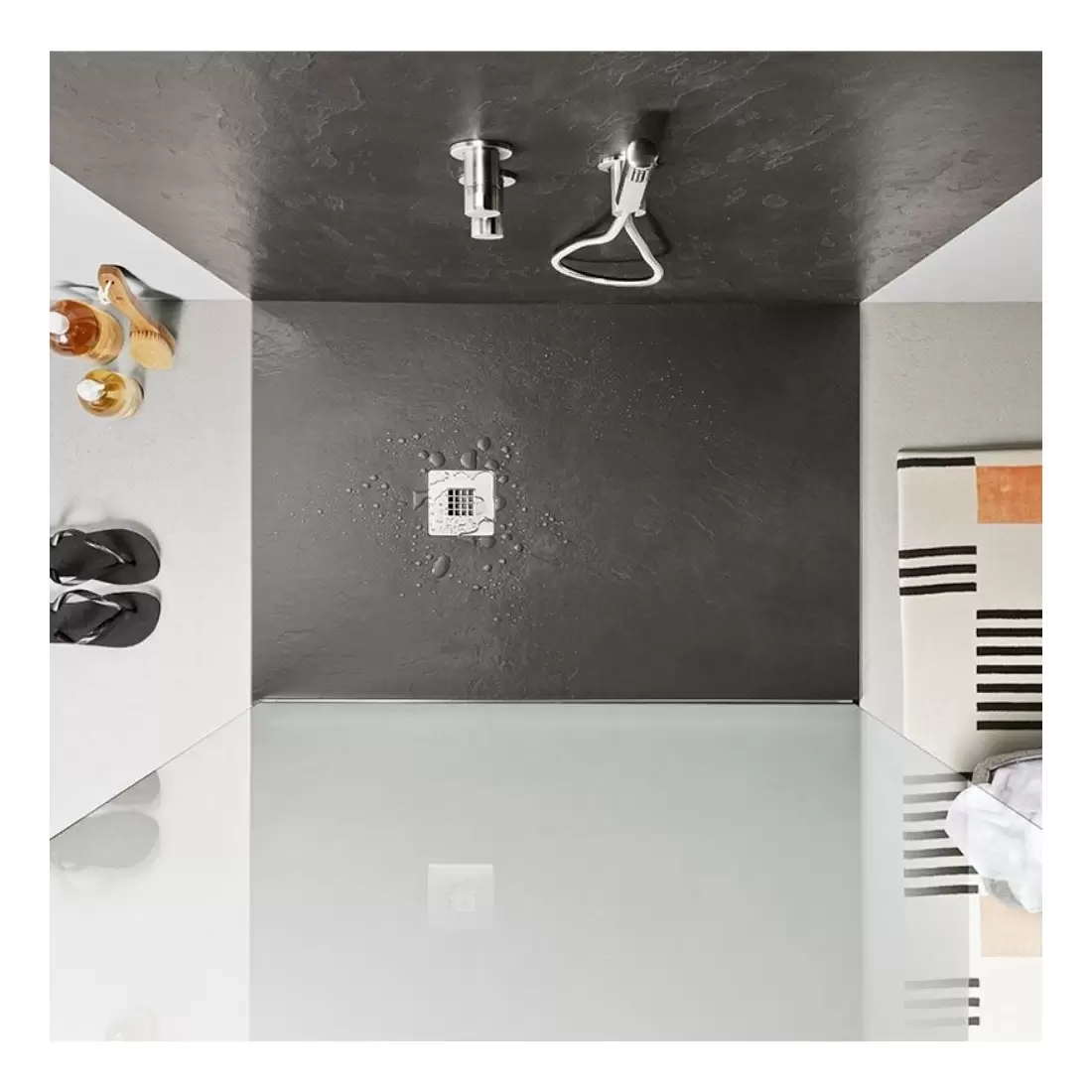 Piatto Doccia 120x70 Cm Effetto Pietra Bianco Stone Agha 1 Piatto Doccia 120x70 Cm Effetto Pietra Bianco Stone Agha