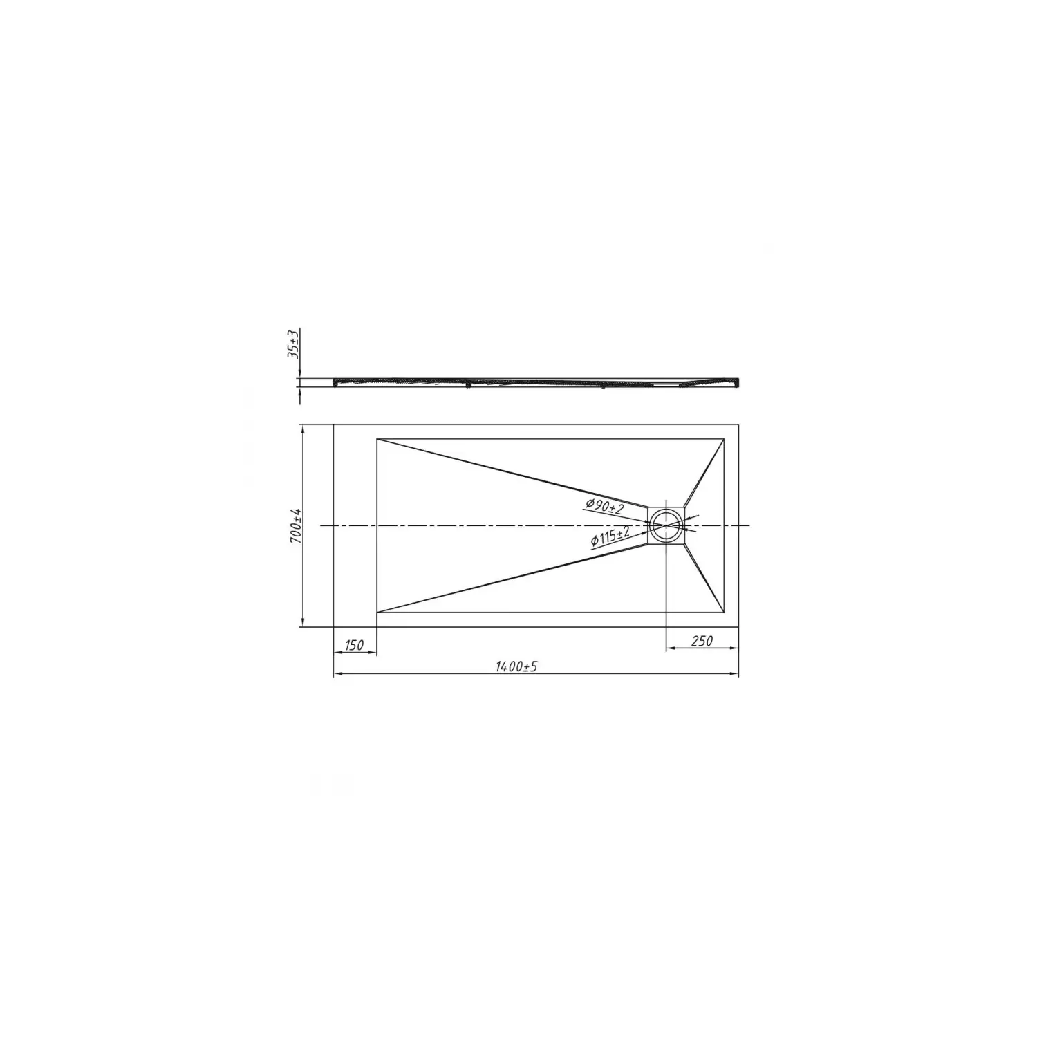 Piatto Doccia 140x70 Cm Bianco Como 3 Piatto Doccia 140x70 Cm Bianco Como - immagine 3