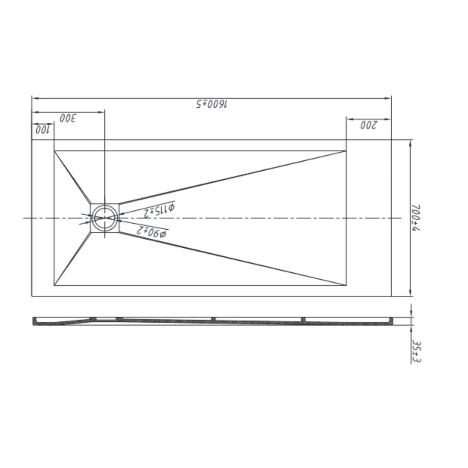 Piatto Doccia 160x70 Cm Antracite Como 7 Piatto Doccia 160x70 Cm Antracite Como - immagine 7