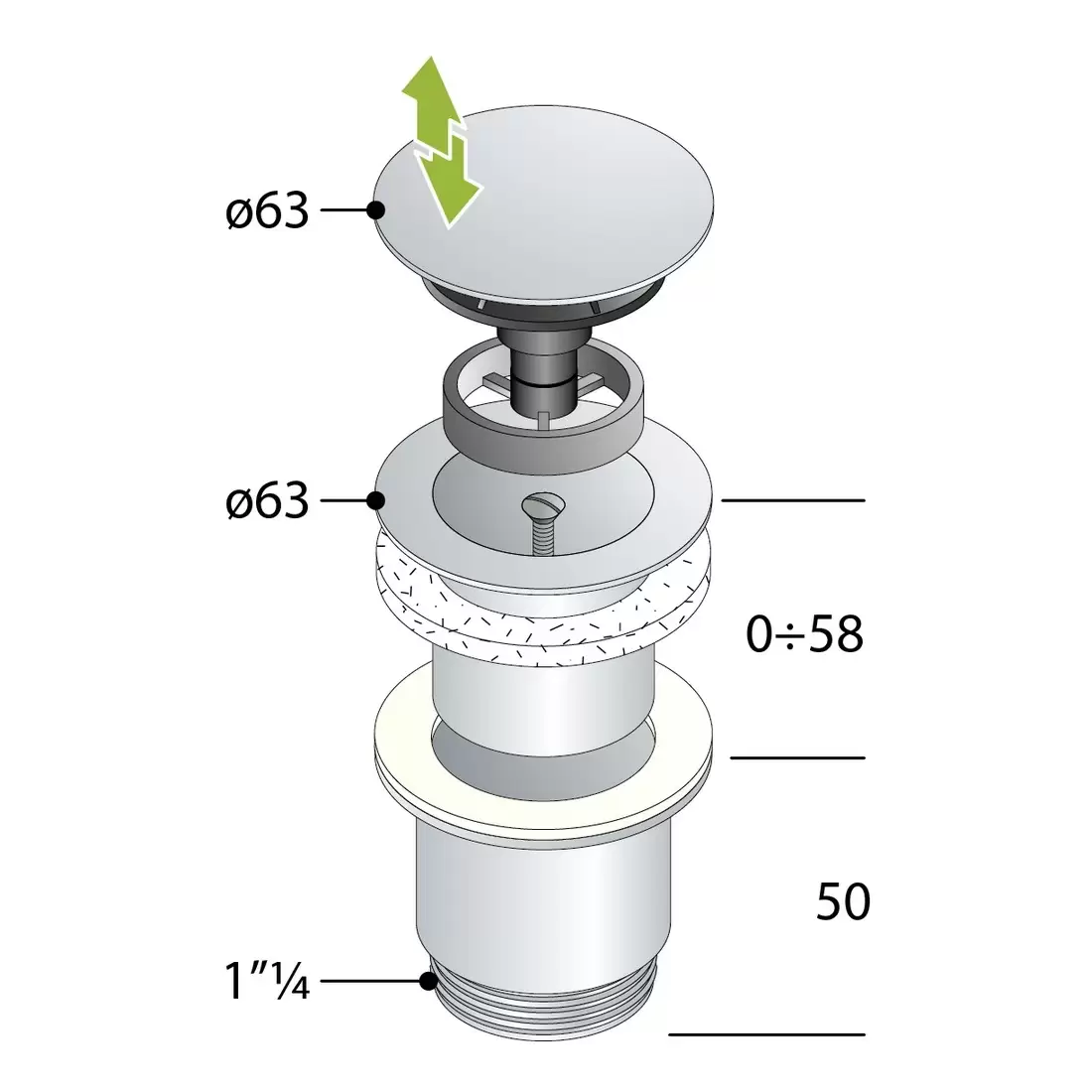 Piletta In Ottone Cromato Zarpazo Hotellerie OMP 2 Piletta In Ottone Cromato Zarpazo Hotellerie OMP - immagine 2