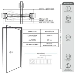 Porta A Rototraslante Reversibile Bianca Laccata CL -Vendite Ediliamo porta a rototraslante reversibile bianca laccata cl doors 3