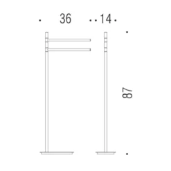 Porta Asciugamano Bianco Matt Square Colombo -Vendite Ediliamo porta asciugamano bianco square colombo 2