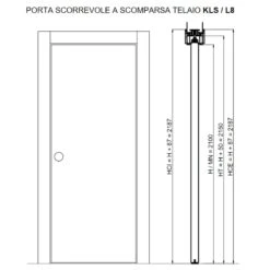 Porta Scorrevole Interna Bianca Laccata CROSS 7 Porta Scorrevole Interna Bianca Laccata CROSS -Vendite Ediliamo porta scorrevole interna bianca laccata cross 2
