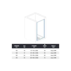 Box Doccia Nero Per Nicchia Due Ante Cristallo 8 Mm BMA901BK -Vendite Ediliamo porta scorrevole nera a due ante cristallo 8 mm aries aquana 3