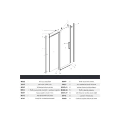 Box Doccia Nero Per Nicchia Due Ante Cristallo 8 Mm BMA901BK -Vendite Ediliamo porta scorrevole nera a due ante cristallo 8 mm aries aquana 5