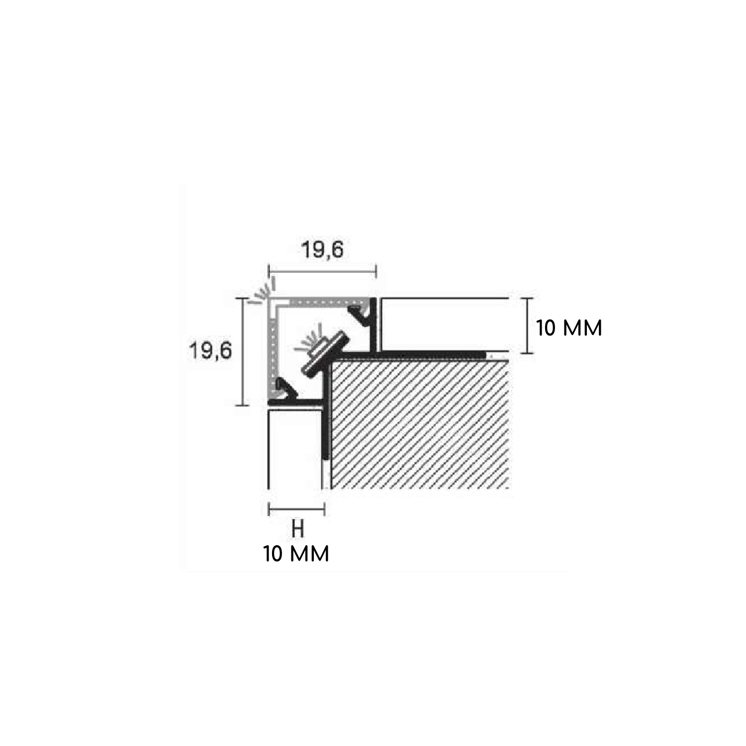Profilo Luminoso Angoli Esterni Prolight Proangle Q ZQAL 2 Profilo Luminoso Angoli Esterni Prolight Proangle Q ZQAL - immagine 2