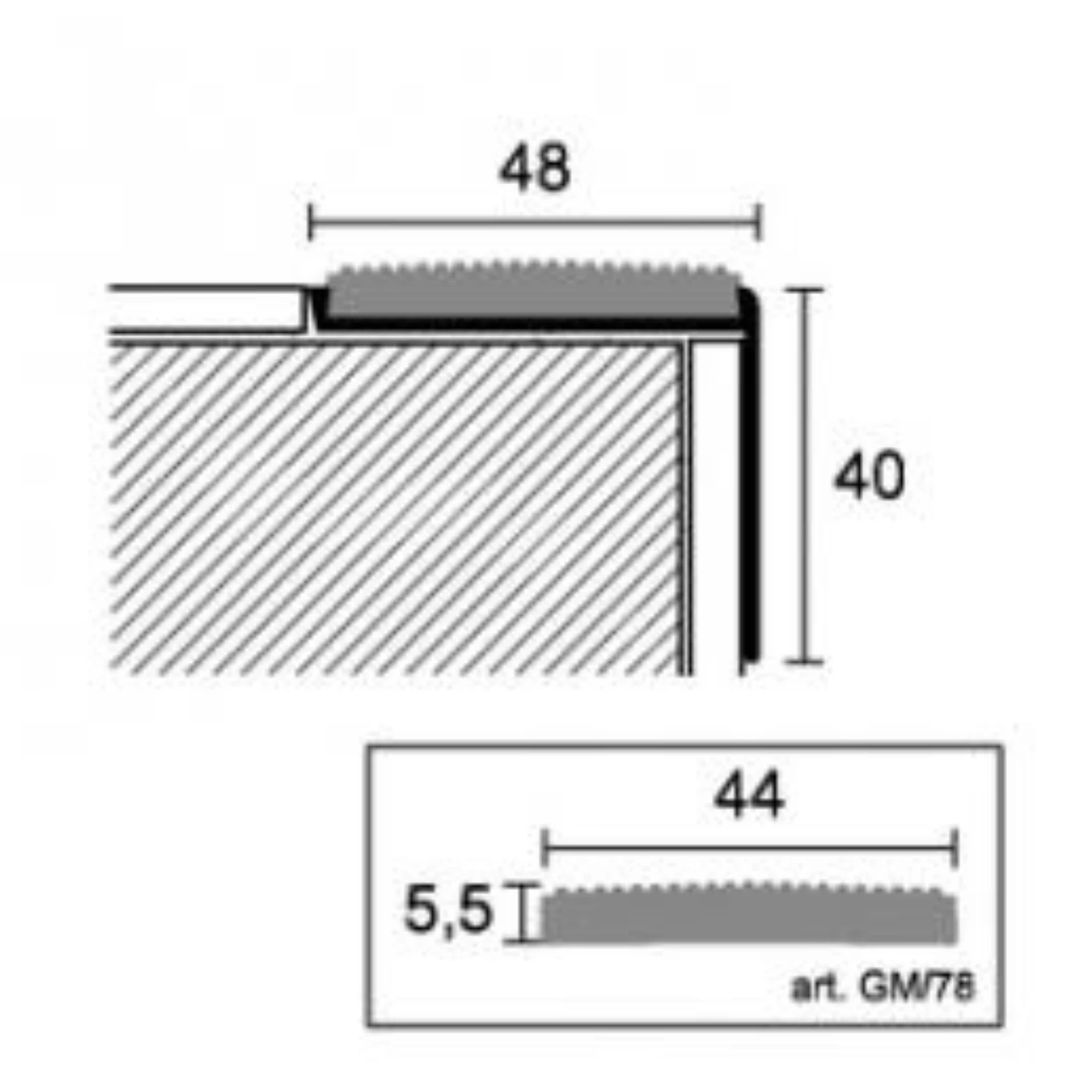 Profilo Per Scale 340 Cm PROTECT 78/F Profilpas 2 Profilo Per Scale 340 Cm PROTECT 78/F Profilpas - immagine 2
