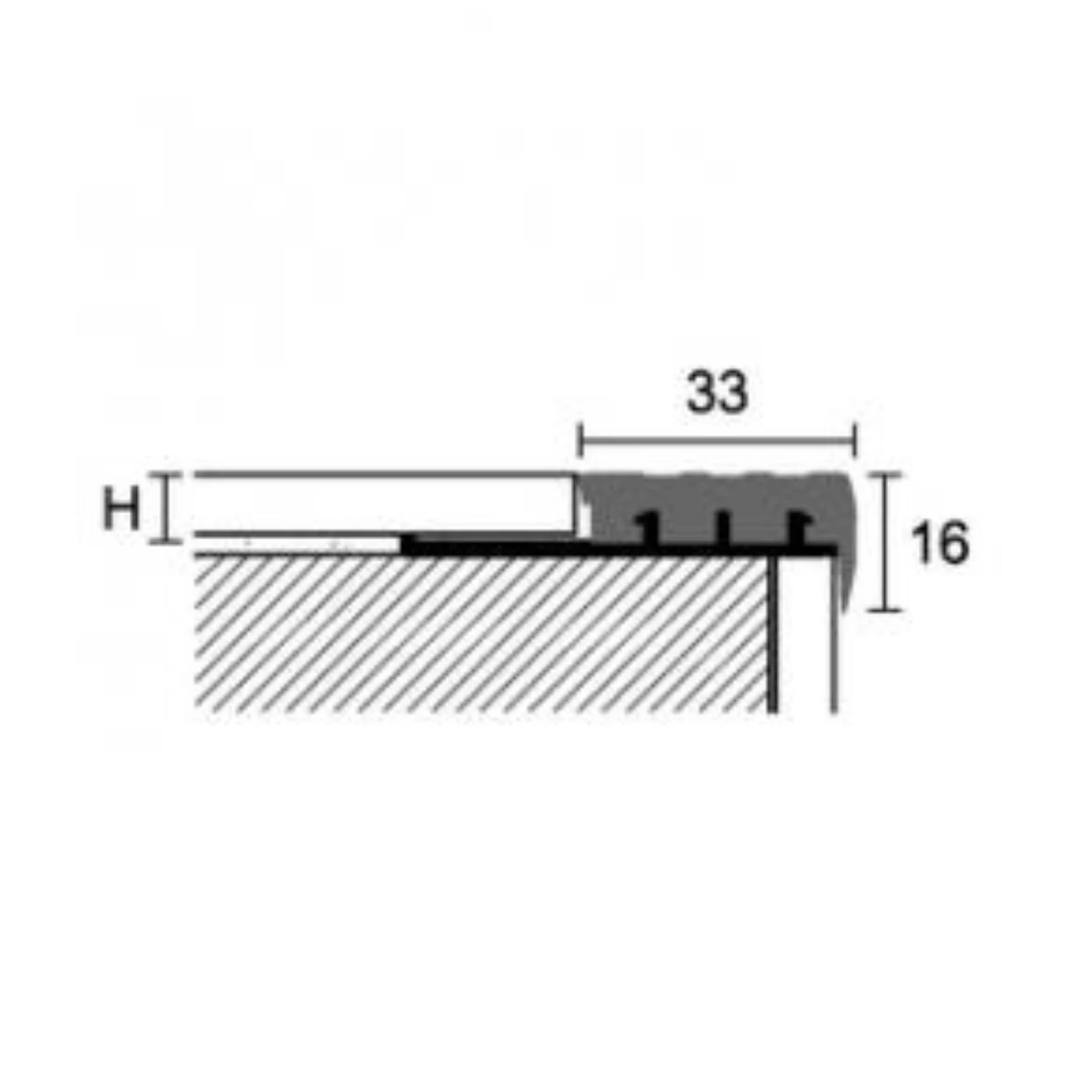Profilo Per Scale In PVC 270cm CERFIX PROSTEP SP Profilpas 2 Profilo Per Scale In PVC 270cm CERFIX PROSTEP SP Profilpas - immagine 2