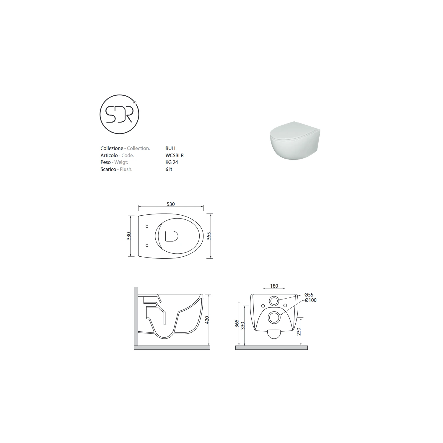 Sanitari Sospesi 53x36.5 Cm Color Sabbia BULL SDR 8 Sanitari Sospesi 53x36.5 Cm Color Sabbia BULL SDR - immagine 8