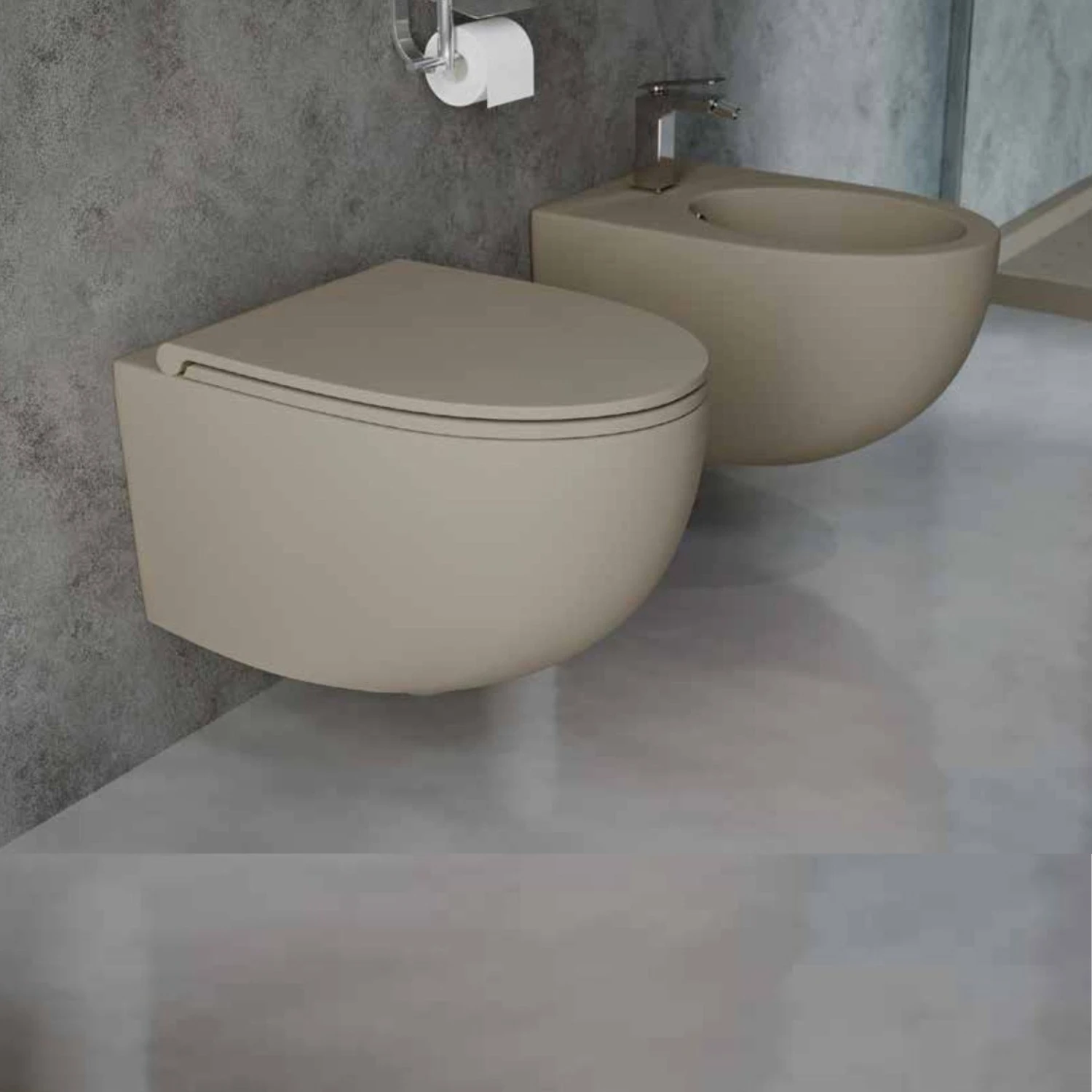 Sanitari Sospesi 53x36.5 Cm Color Sabbia BULL SDR 1 Sanitari Sospesi 53x36.5 Cm Color Sabbia BULL SDR