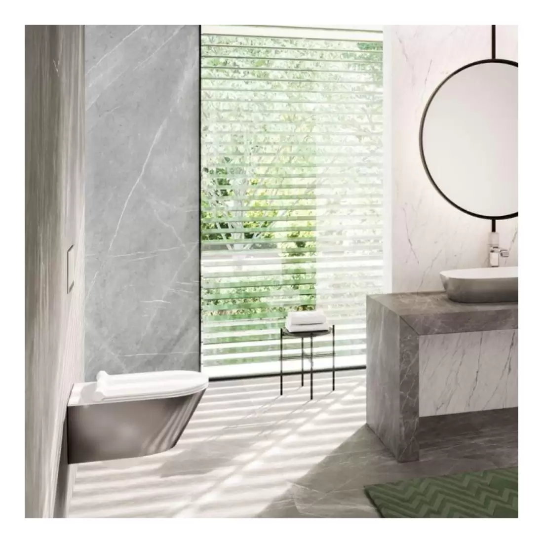 Sanitari Sospesi Catalano 55x35cm Argento-Bianco Gold&Silver 4 Sanitari Sospesi Catalano 55x35cm Argento-Bianco Gold&Silver - immagine 4