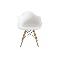 Sedia A Poltroncina Moderna Con Gambe In Legno Bianca - Moritz -Vendite Ediliamo sedia a poltroncina moderna con gambe in legno bianca moritz 5