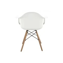 Sedia A Poltroncina Moderna Con Gambe In Legno Bianca - Moritz -Vendite Ediliamo sedia a poltroncina moderna con gambe in legno bianca moritz 6