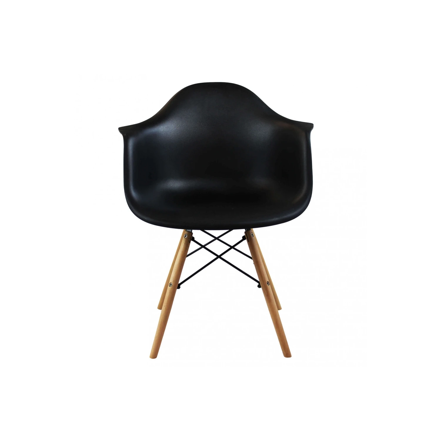 Sedia A Poltroncina Moderna Con Gambe In Legno Nera - Moritz 4 Sedia A Poltroncina Moderna Con Gambe In Legno Nera - Moritz - immagine 4