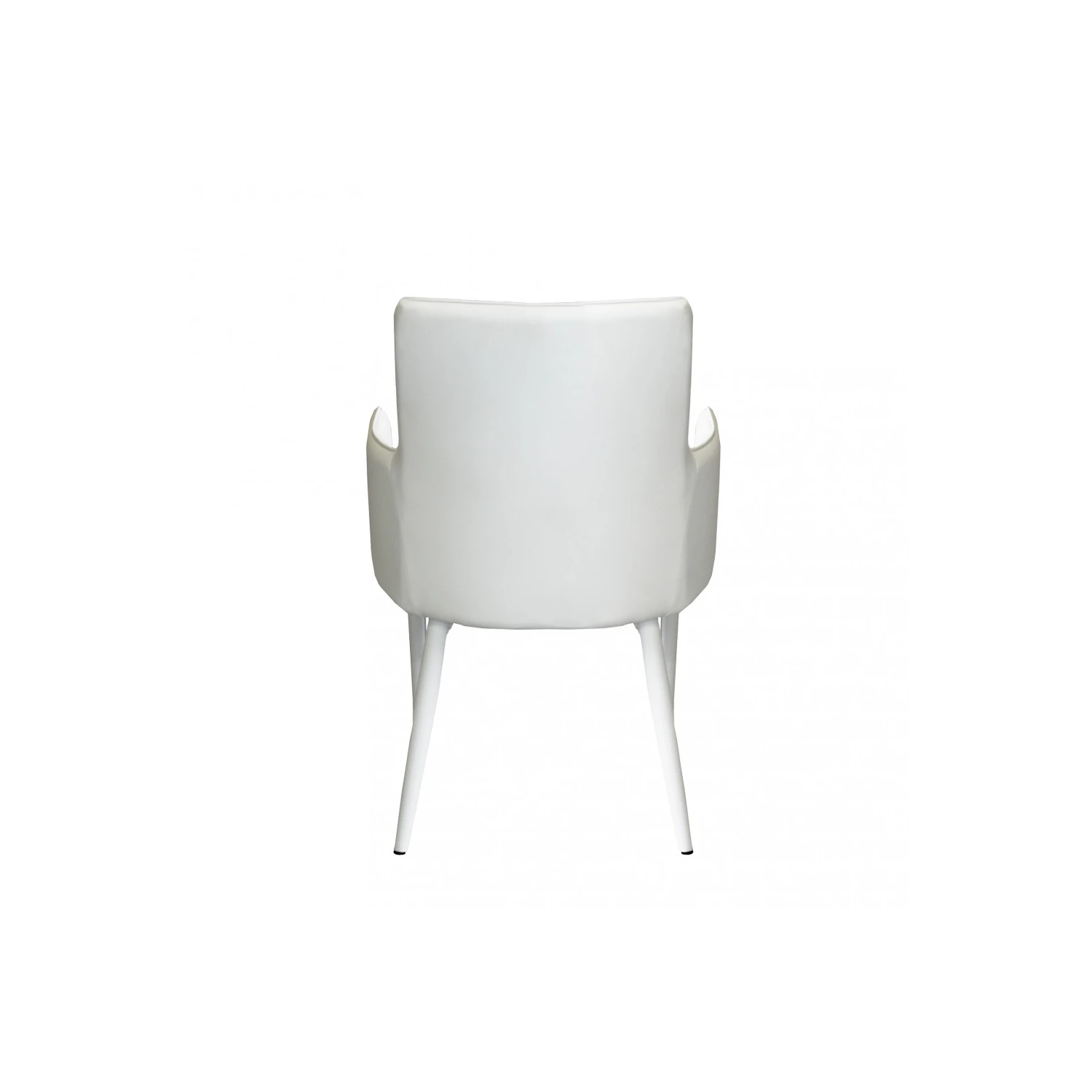 Sedia Con Braccioli In Ecopelle Bianca - Camille 5 Sedia Con Braccioli In Ecopelle Bianca - Camille - immagine 5