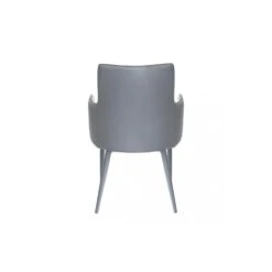 Sedia Con Braccioli In Ecopelle Grigio Chiaro - Camille -Vendite Ediliamo sedia con braccioli in ecopelle grigio chiaro camille 5