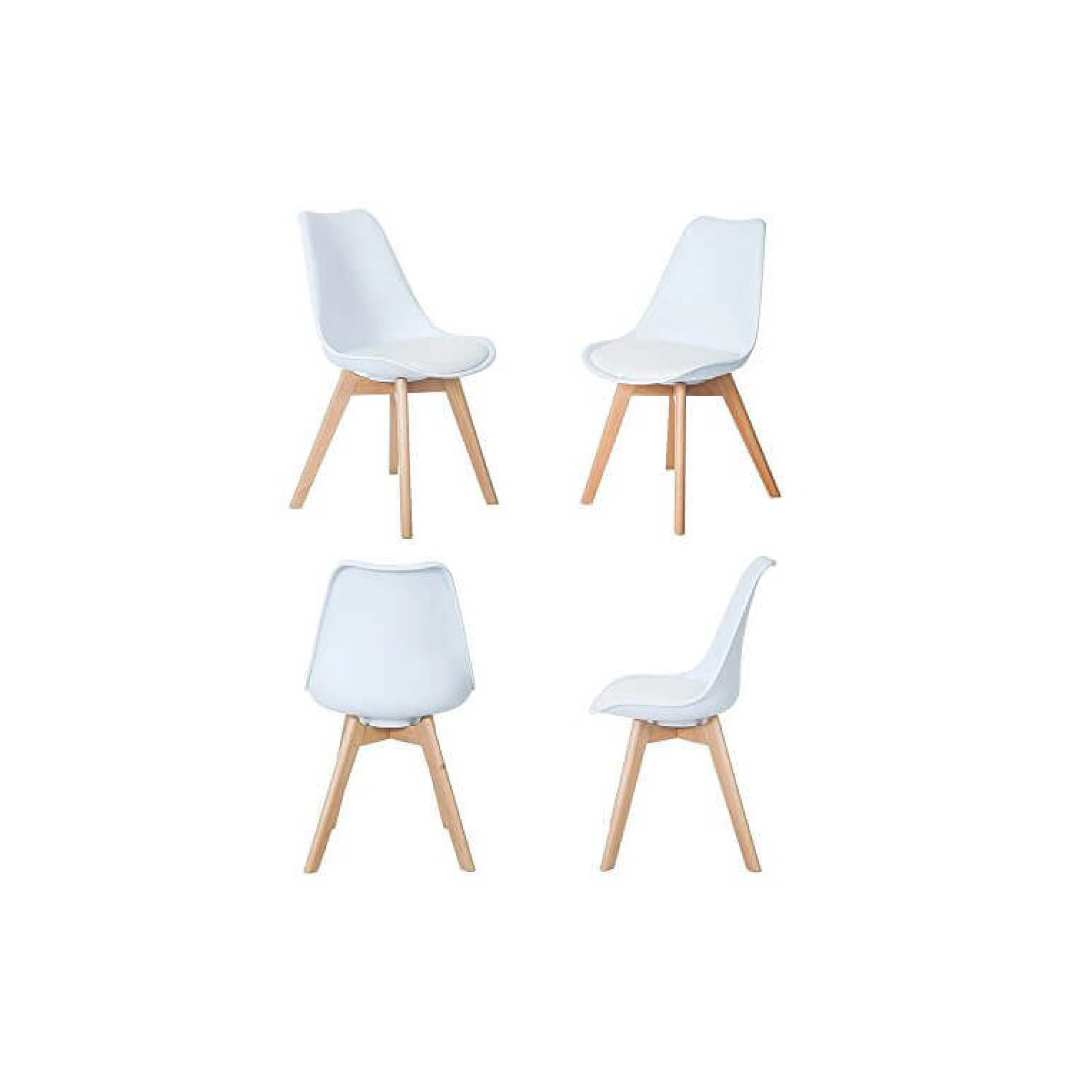 Sedia Con Cuscino In Polipropilene Moderna Bianca - Marsiglia 6 Sedia Con Cuscino In Polipropilene Moderna Bianca - Marsiglia - immagine 6