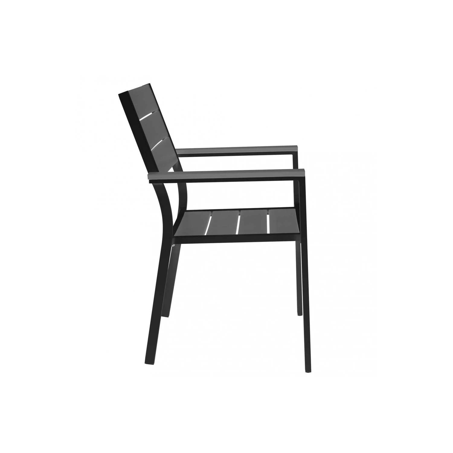 Sedia Giardino Impilabile In Alluminio Antracite Cervia 3 Sedia Giardino Impilabile In Alluminio Antracite Cervia - immagine 3