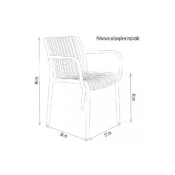 Sedia Impilabile Con Braccioli In Polipropilene Antracite - Giuly -Vendite Ediliamo sedia impilabile con braccioli in polipropilene antracite giuly 2
