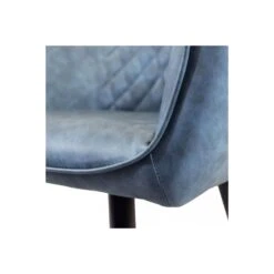 Sedia In Ecopelle A Poltroncina Con Braccioli Blu - Sindy -Vendite Ediliamo sedia in ecopelle a poltroncina con braccioli blu sindy 5