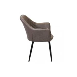 Sedia In Ecopelle A Poltroncina Con Braccioli Marrone - Sindy -Vendite Ediliamo sedia in ecopelle a poltroncina con braccioli marrone sindy 2