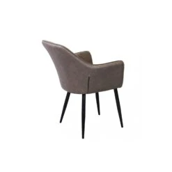Sedia In Ecopelle A Poltroncina Con Braccioli Marrone - Sindy -Vendite Ediliamo sedia in ecopelle a poltroncina con braccioli marrone sindy 3