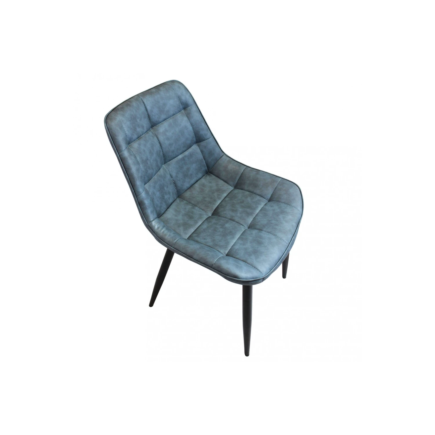 Sedia In Ecopelle A Poltroncina Moderna Blu - Winona 6 Sedia In Ecopelle A Poltroncina Moderna Blu - Winona - immagine 6