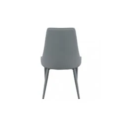 Sedia In Ecopelle Grigio Chiaro - Camille -Vendite Ediliamo sedia in ecopelle grigio chiaro camille 5