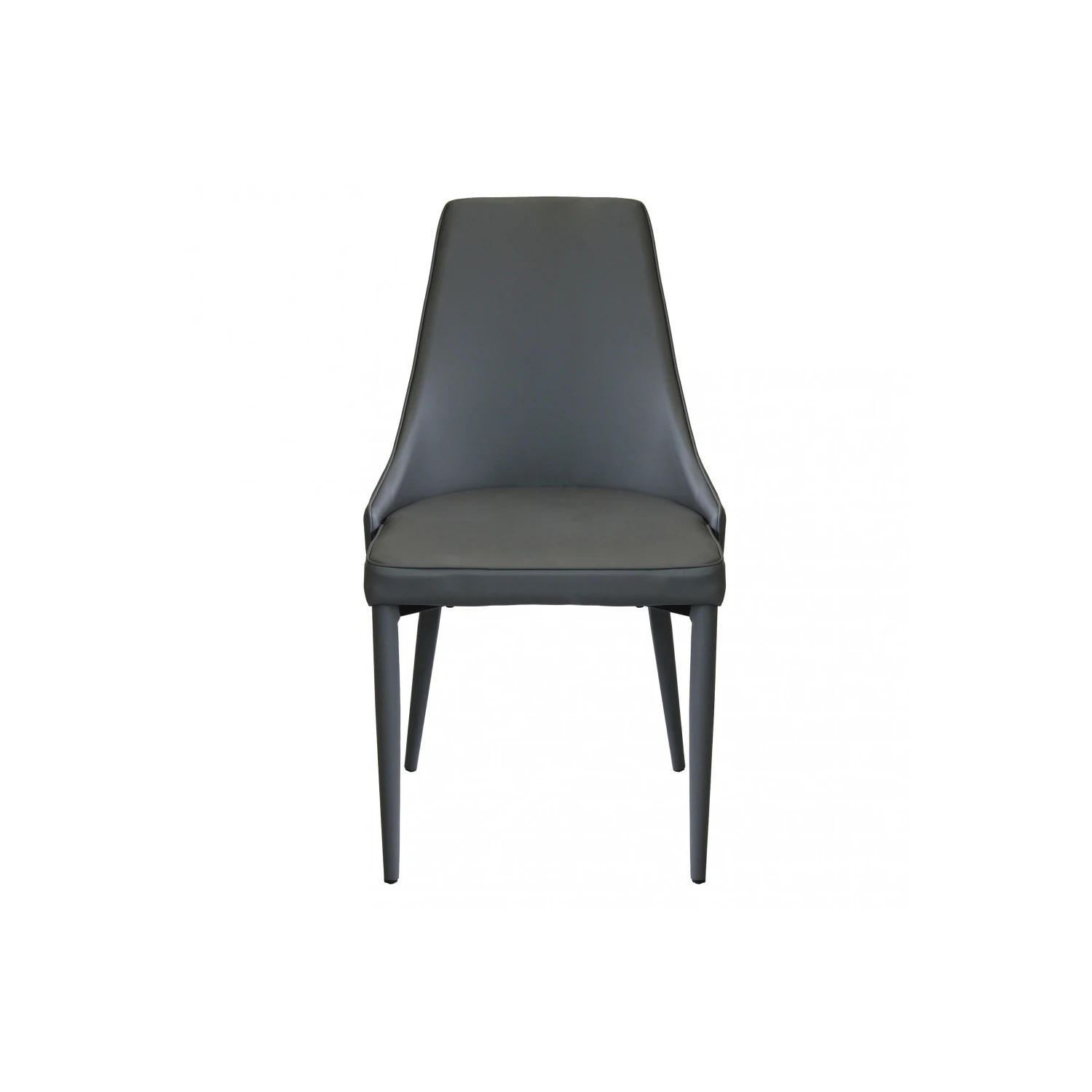 Sedia In Ecopelle Grigio Scuro - Camille 3 Sedia In Ecopelle Grigio Scuro - Camille - immagine 3