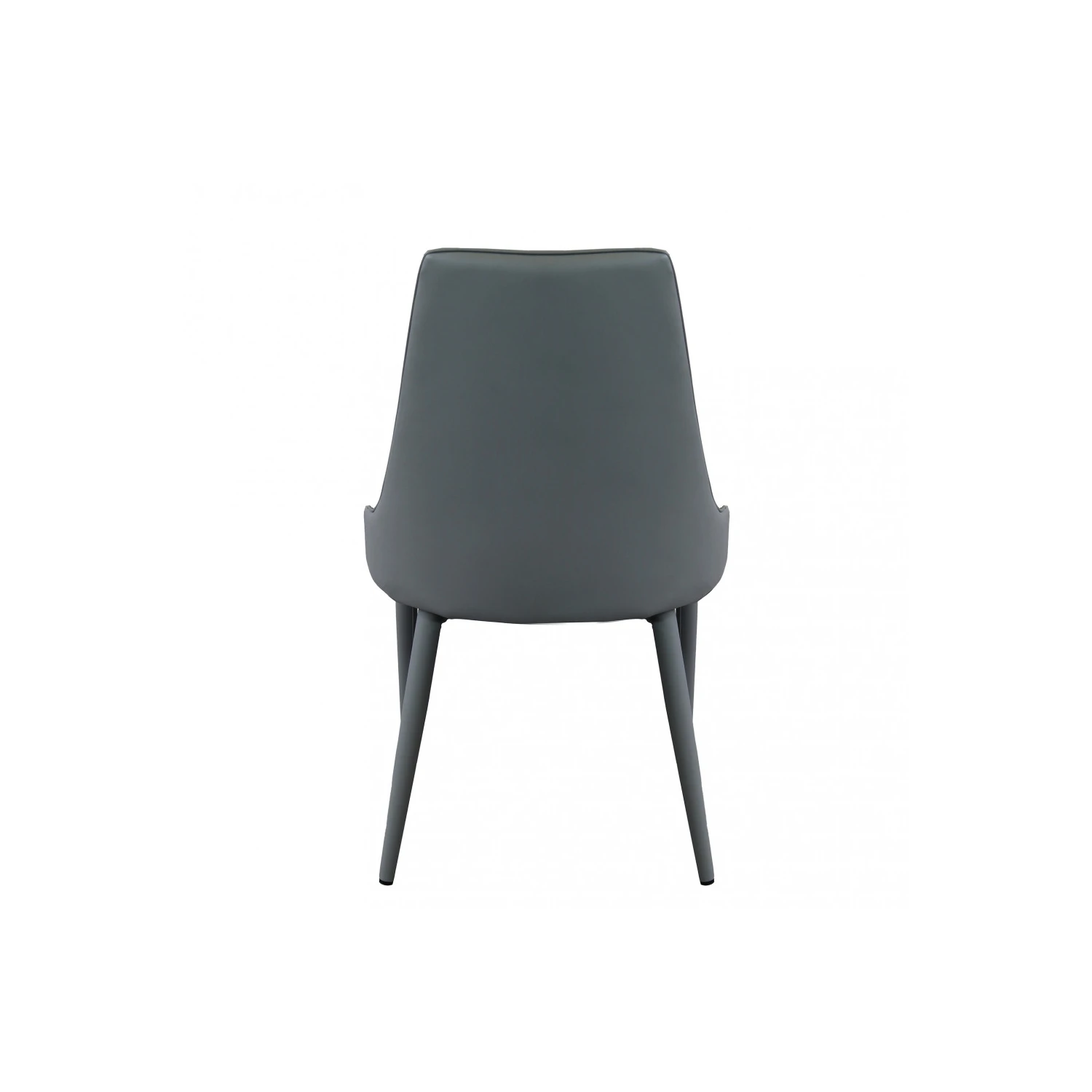 Sedia In Ecopelle Grigio Scuro - Camille 6 Sedia In Ecopelle Grigio Scuro - Camille - immagine 6