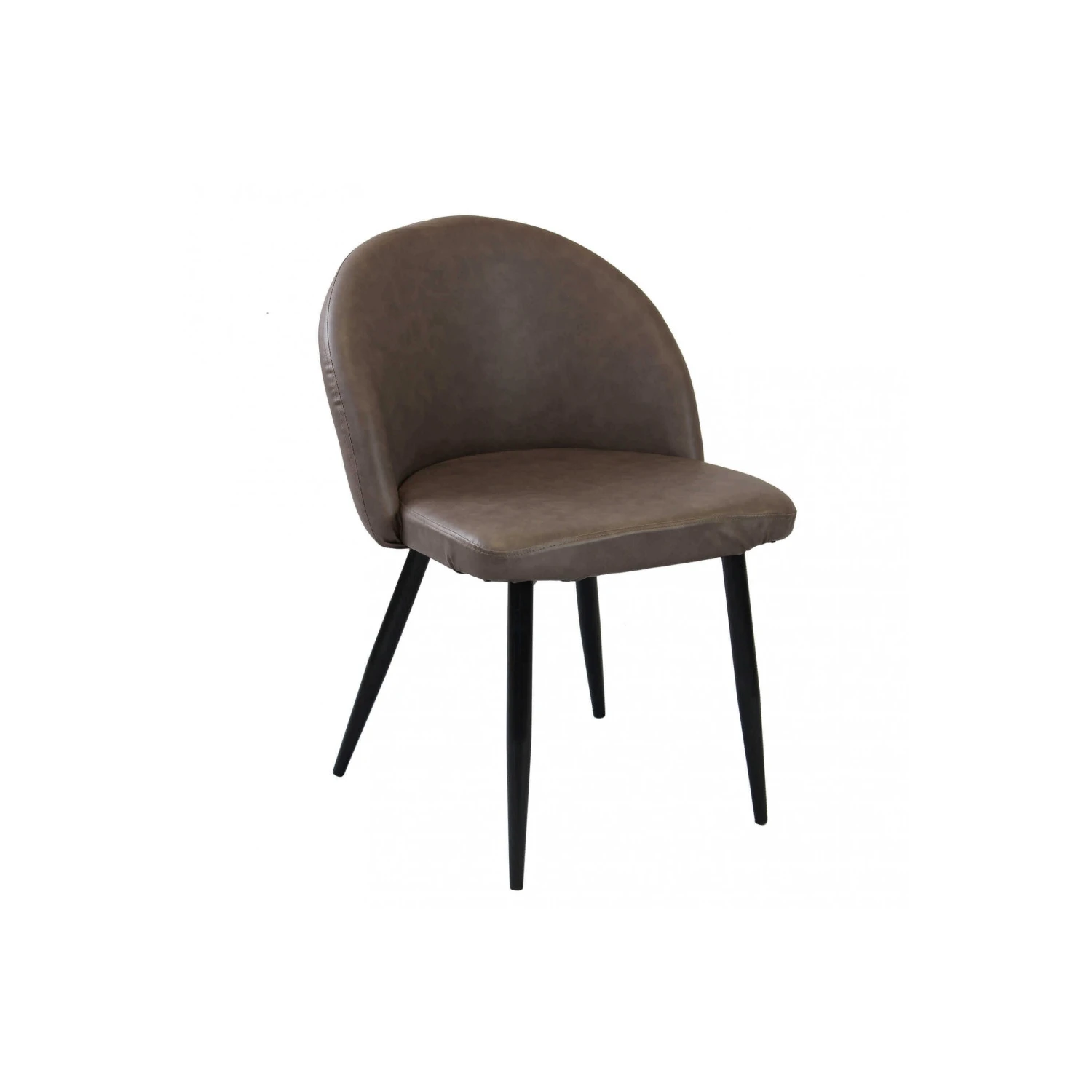 Sedia In Ecopelle Modello Poltrona Moderna Marrone - Sissy 1 Sedia In Ecopelle Modello Poltrona Moderna Marrone - Sissy