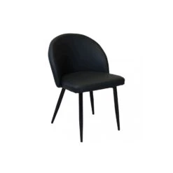 Sedia In Ecopelle Modello Poltrona Moderna Nera - Sissy