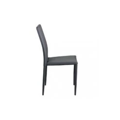 Sedia In Ecopelle Moderna Grigio Scuro - Cammie -Vendite Ediliamo sedia in ecopelle moderna grigio scuro cammie 2