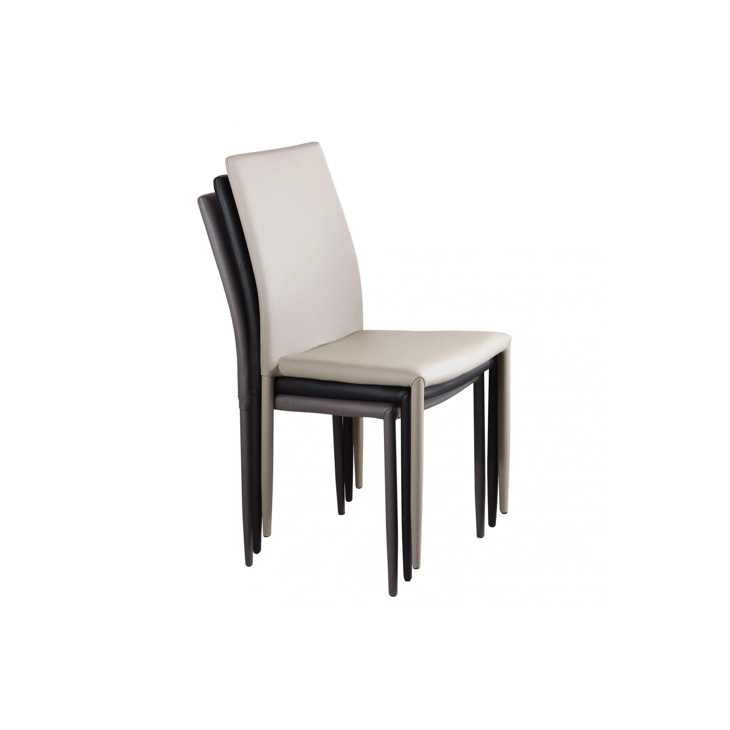 Sedia In Ecopelle Moderna Nera - Cammie 7 Sedia In Ecopelle Moderna Nera - Cammie - immagine 7