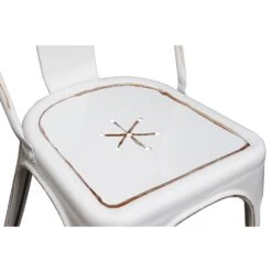 Sedia In Metallo Bianco Antico Stile Industrial - Lola -Vendite Ediliamo sedia in metallo bianco antico stile industrial lola 4