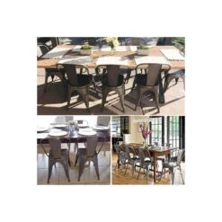 Sedia In Metallo Nera Stile Industrial - Gardena -Vendite Ediliamo sedia in metallo nera stile industrial gardena 7